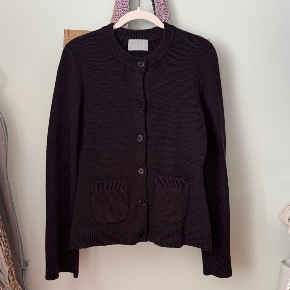 Modern Citizen Aubergine Cardigan Sweater